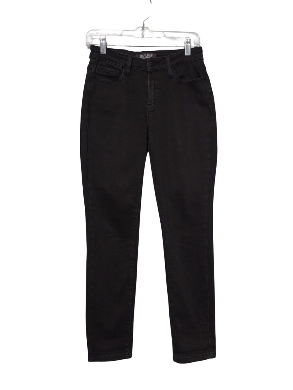 JUDY BLUE Mid Rise Slim Fit Jeans Womens 3/26 Black Minimalist Style JB88726BK - Picture 2 of 7